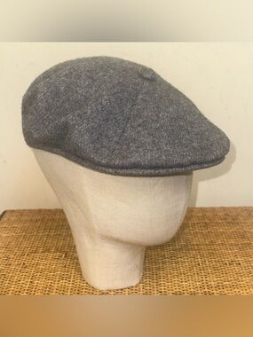Vintage Kangol Newsboy Cap Wool Men’s Medium Gray Hip Hop Gangster Retro Unisex